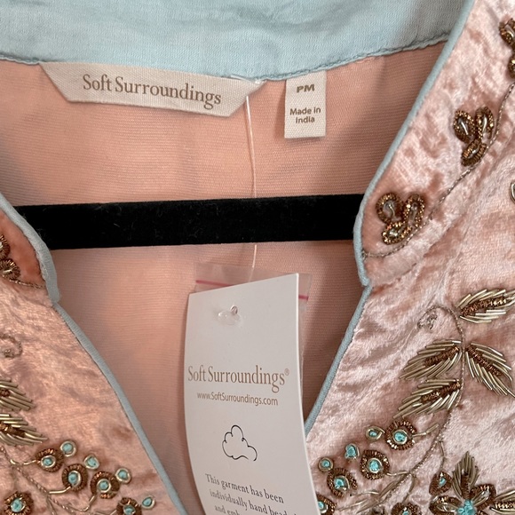 NWT Soft Surroundings Velvet Beaded Tunic - Picture 3 of 6